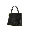 Bolso de mano Chanel Medaillon en cuero granulado acolchado negro - 00pp thumbnail