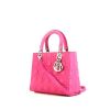 Borsa Dior Lady Dior modello medio in pelle cannage rosa - 00pp thumbnail