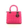 Bolso de mano Dior Lady Dior modelo mediano en cuero cannage rosa - 360 thumbnail