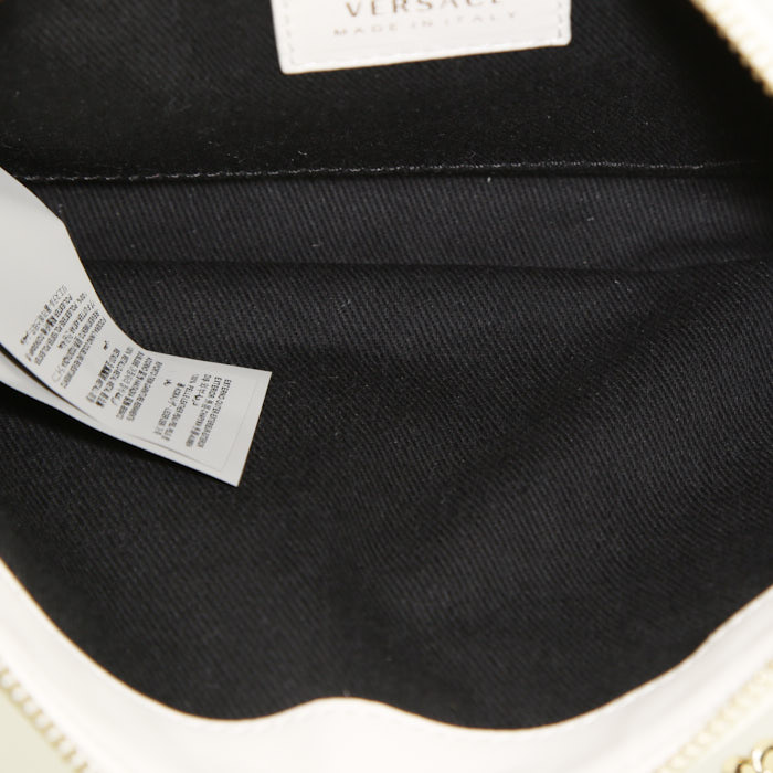 Versace Medusa pouch in white leather - Detail D2