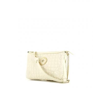Pochette Versace Medusa in pelle bianca con motivo
