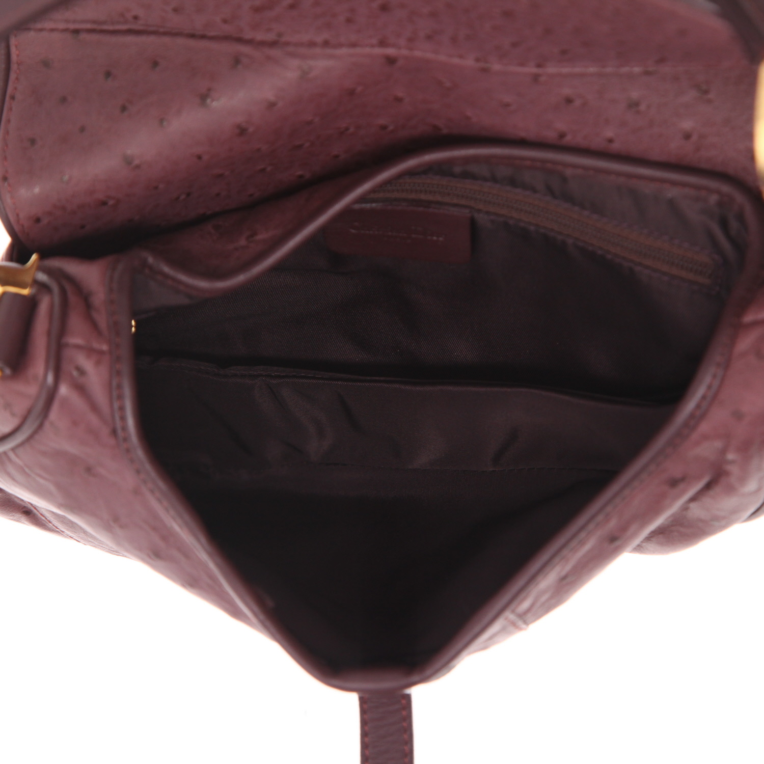 Borsa Dior  Saddle in struzzo viola - Detail D3