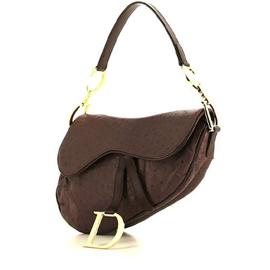 Pre-owned Christian Dior Double Saddle Bag Brown Diorissimo Canvas