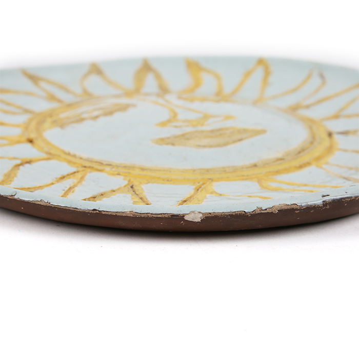 Vera and Pierre Szekely, "Soleil" plate, in chamotte and enamelled clay, monogrammed - Detail D4