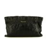 Prada pouch in black leather - 360 thumbnail