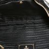 Pochette Prada in pelle nera effetto plissettato - Detail D2 thumbnail