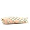 Louis Vuitton pouch in azur damier canvas and natural leather - Detail D4 thumbnail
