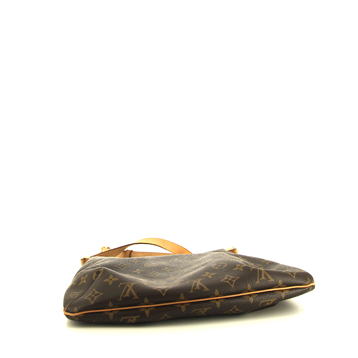 Sac besace Louis Vuitton Musette Salsa en toile monogram et cuir naturel - Detail D4