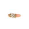 Van Cleef & Arpels Philippine 1960's ring in yellow gold,  coral and diamonds - 00pp thumbnail