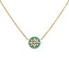 Dior Rose des vents necklace in yellow gold,  turquoise and diamond - 00pp thumbnail