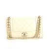 Chanel Mademoiselle handbag in ecru quilted leather - 360 thumbnail