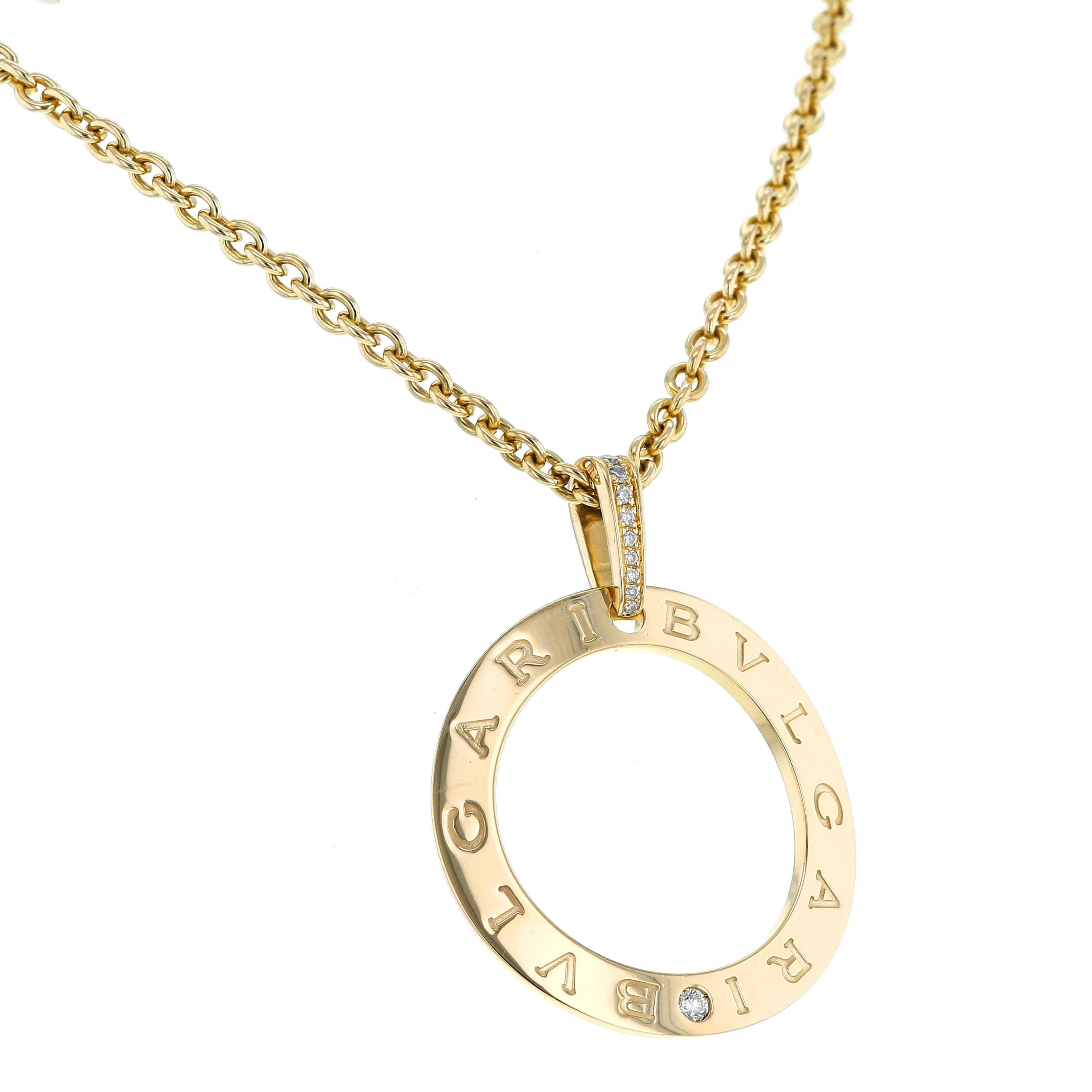 Collar Bulgari Bulgari Bulgari en oro amarillo y diamantes - Detail D1
