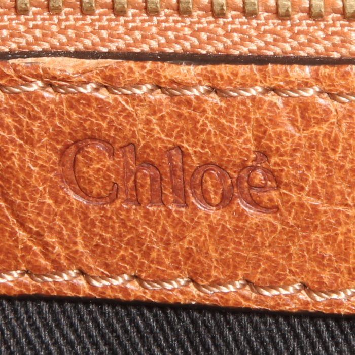 Sac à main Chloé en cuir marron - Detail D4