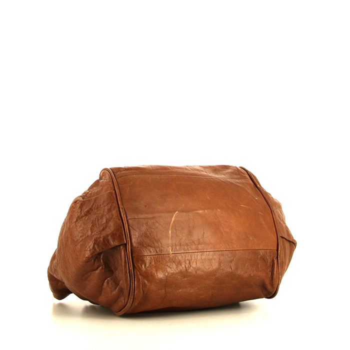 Sac à main Chloé en cuir marron - Detail D5