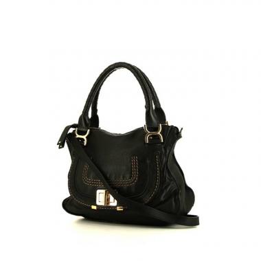 Bolso de mano Chloé Marcie en cuero negro
