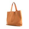 Hermes Double Sens shopping bag in gold and orange togo leather - 00pp thumbnail