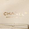 Borsa Chanel Timeless in jersey trapuntato bianco e nero a righe e pelle bianca - Detail D4 thumbnail