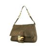 Fendi Mamma Baguette handbag in gold and black canvas - 00pp thumbnail