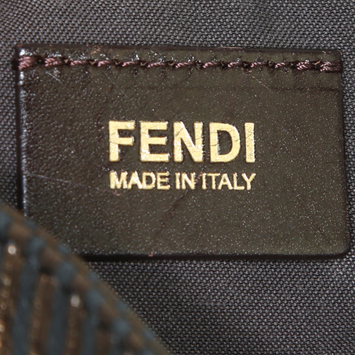 Borsa Fendi Mamma Baguette in tela dorata e nera a righe - Detail D3