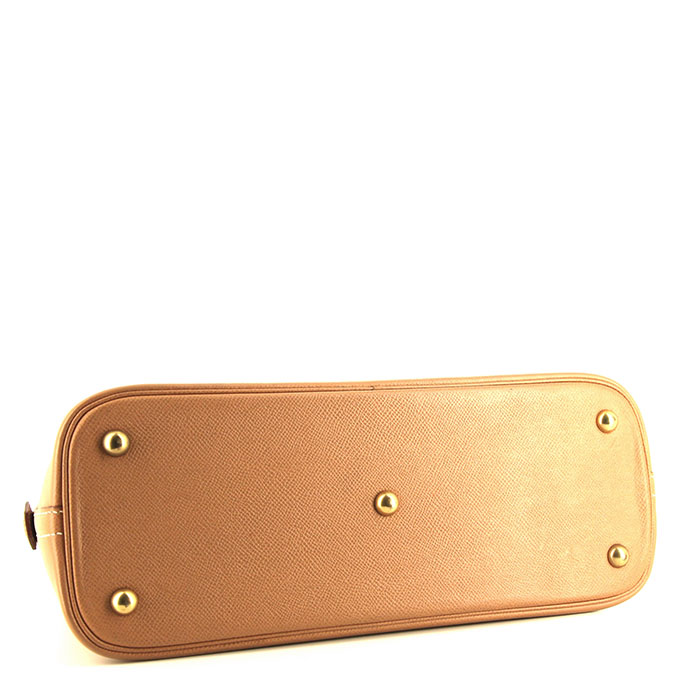 Hermès Bolide 31 cm handbag in gold epsom leather - Detail D5