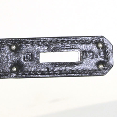 Sac à main Hermes Kelly 32 cm en cuir box noir - Detail D5