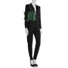 Bolso Cabás Chanel Grand Shopping en lona acolchada verde y cuero negro - Detail D1 thumbnail