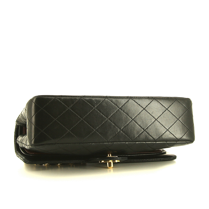 Chanel Timeless handbag in black quilted leather - Detail D5
