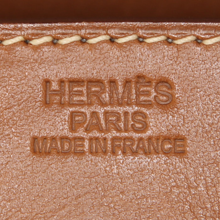 Borsa Hermes Birkin 30 cm in pelle Barenia marrone - Detail D3