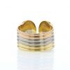 Open Cartier C de Cartier large model ring in yellow gold,  pink gold and white gold - Detail D2 thumbnail