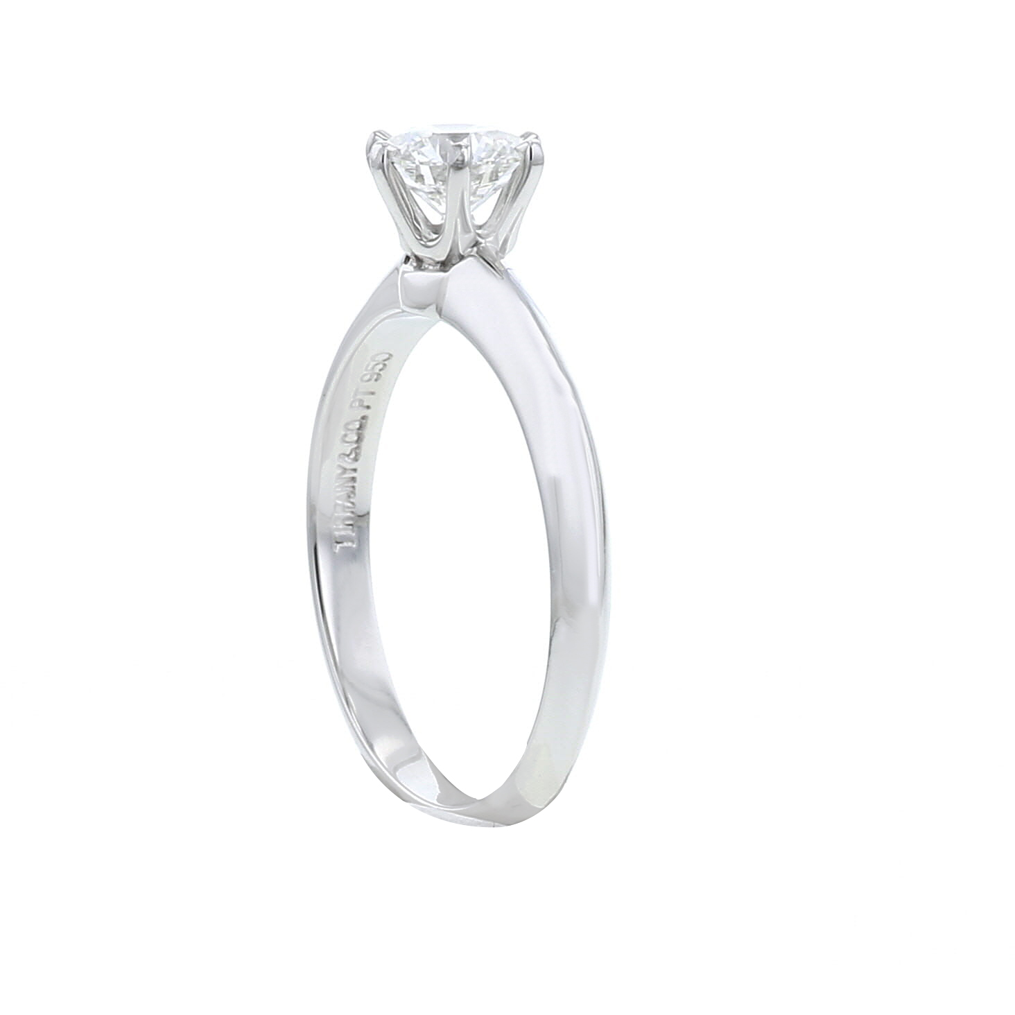 Anello solitario Tiffany & Co Setting in platino e diamante - Detail D2
