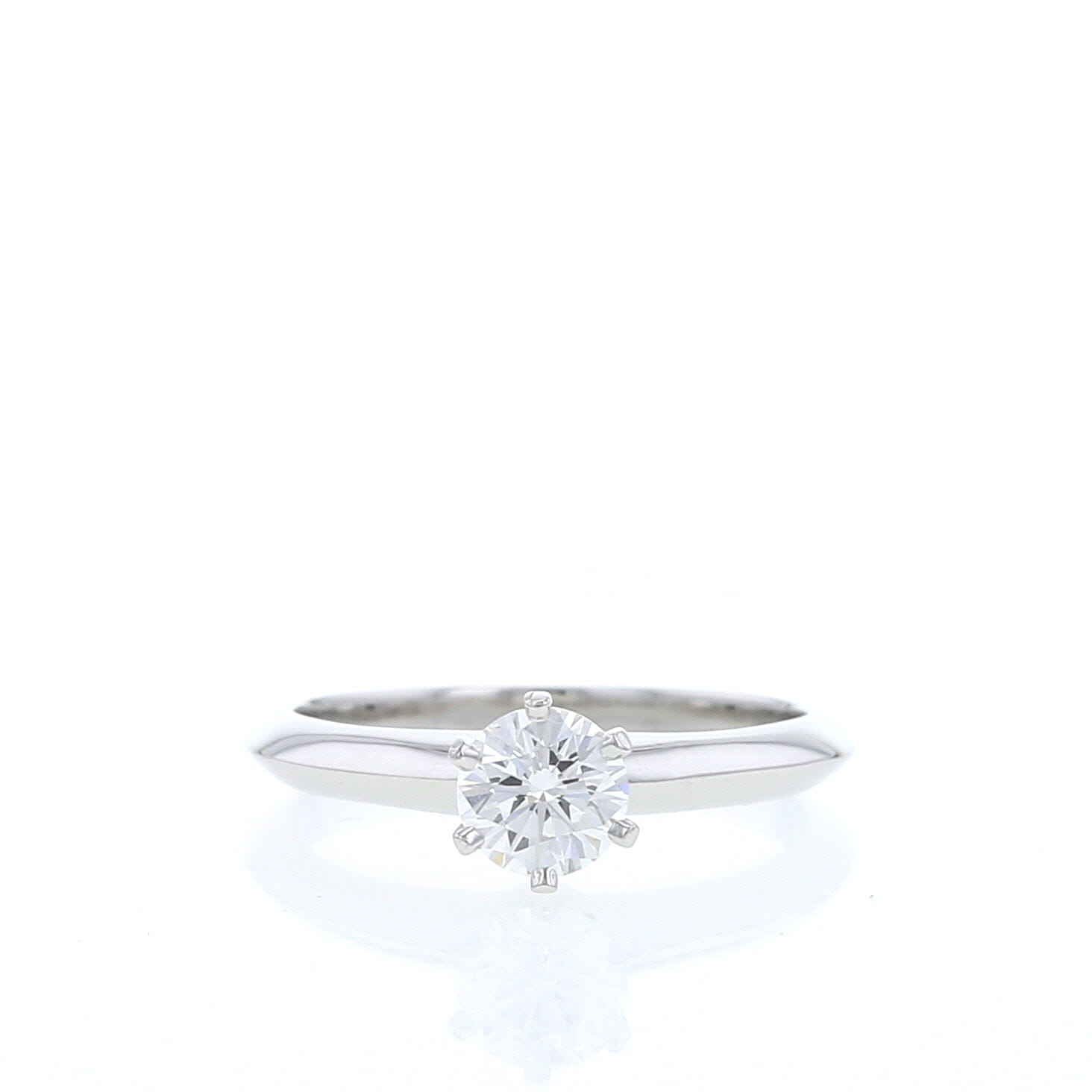 Tiffany & Co Setting solitaire ring in platinium and diamond (0,59 carat) - Detail D4