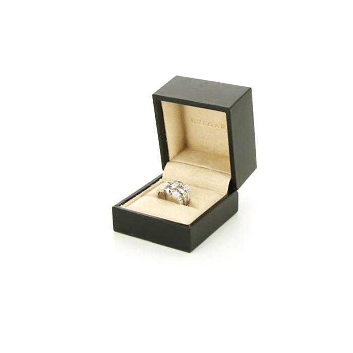 Bague Bulgari Lucéa grand modèle en or blanc et diamants - Detail D5