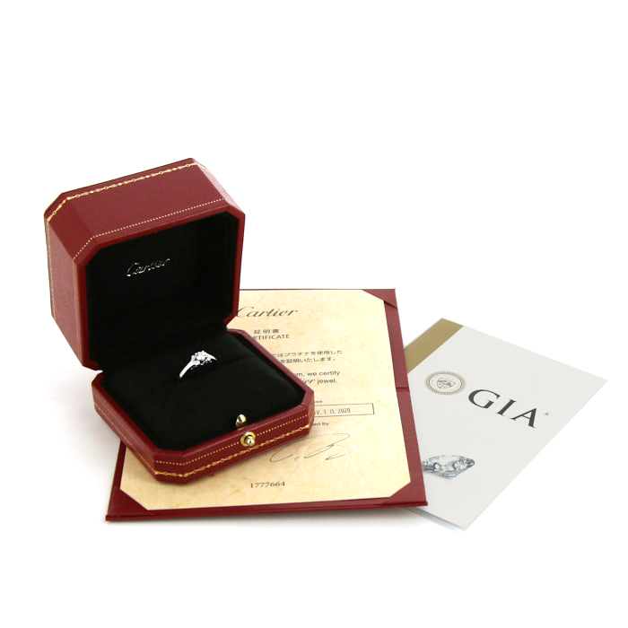 Anello Cartier Ballerine in platino e diamanti - Detail D2