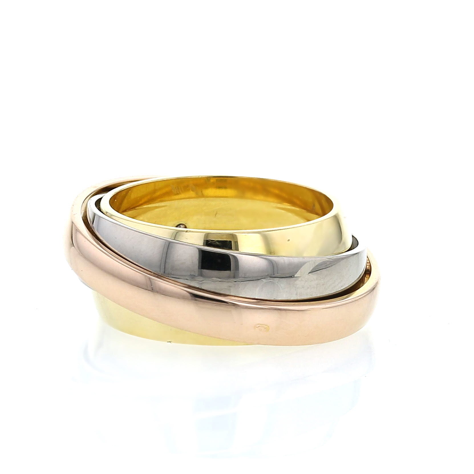 Anello mobile Cartier Mustessence in oro bianco,  oro giallo e oro bianco - Detail D2