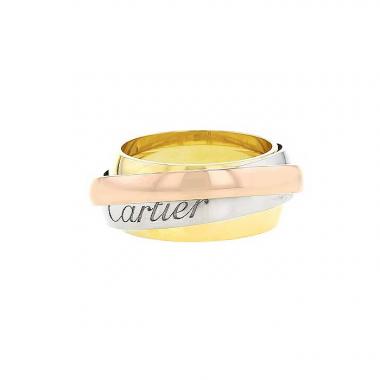 Mobile Cartier Mustessence ring in white gold,  yellow gold and white gold