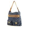 Louis Vuitton Baggy handbag in blue monogram denim canvas and natural leather - 00pp thumbnail