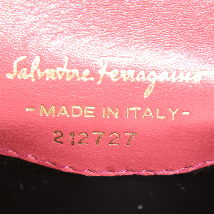 Borsa a tracolla Salvatore Ferragamo mini in pelle rosa - Detail D3