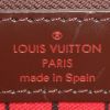 Shopping bag Louis Vuitton Neverfull in tela cerata con motivo a scacchi ebano e pelle marrone - Detail D3 thumbnail