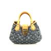 Louis Vuitton Pleaty mini handbag in blue monogram denim canvas and natural leather - 360 thumbnail
