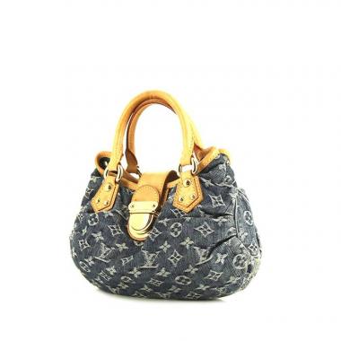 Louis Vuitton Pleaty mini handbag in blue monogram denim canvas and natural leather