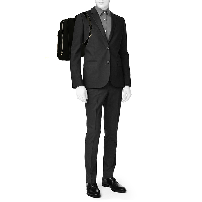 Mochila Louis Vuitton Zaino en lona monogram negra - Detail D1