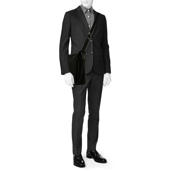 Borsa a tracolla Louis Vuitton Messenger in tela nera - Detail D1