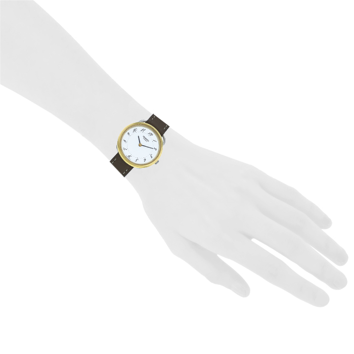 Hermes Arceau watch in stainless steel and gold plated Circa  1987 - Detail D1