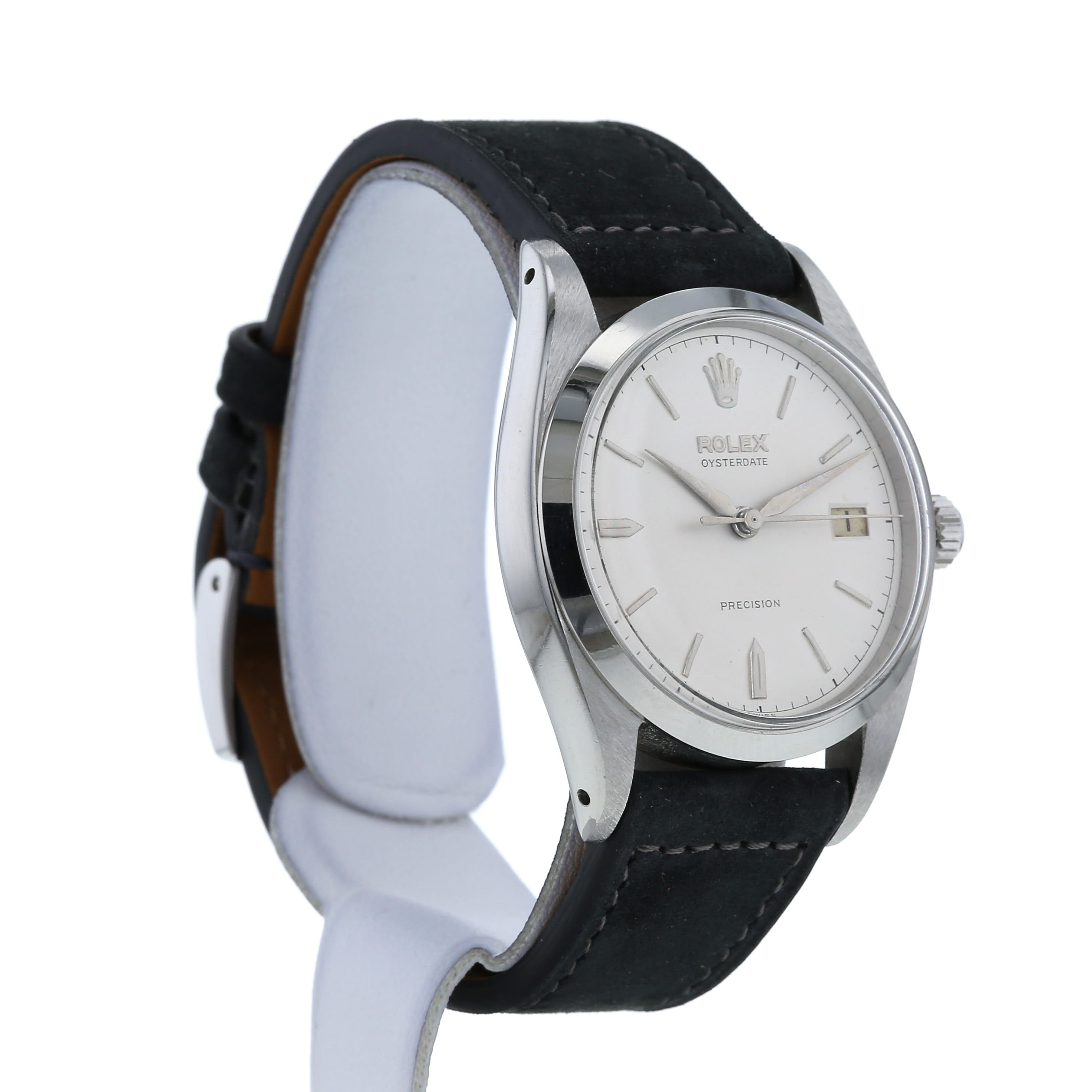 Montre Rolex Oyster Date Precision en acier Ref :  6494 Vers  1958 - Detail D1