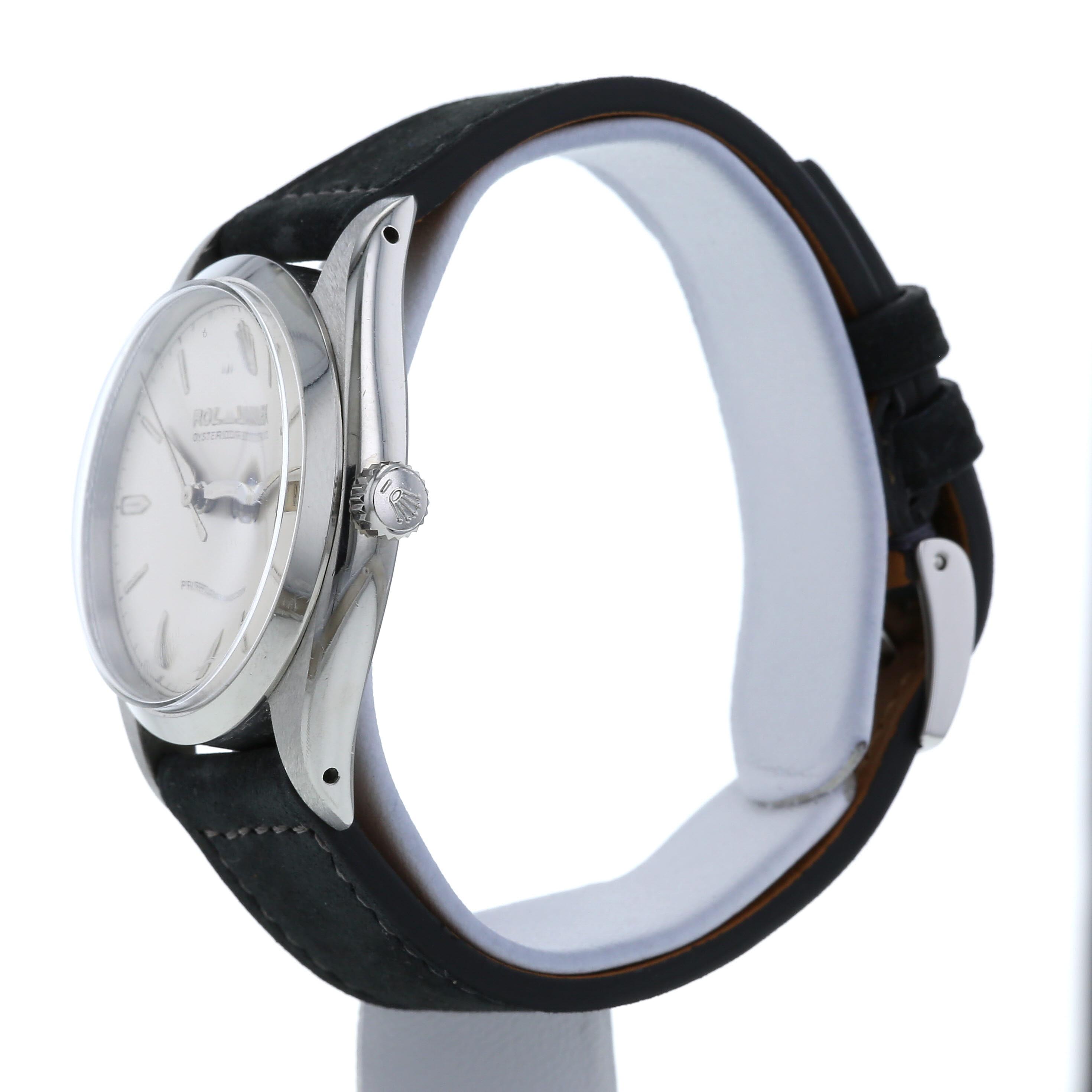 Rolex Oyster Date Precision watch in stainless steel Ref:  6494 Circa  1958 - Detail D3