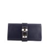Hermes Médor pouch in blue box leather - 360 thumbnail