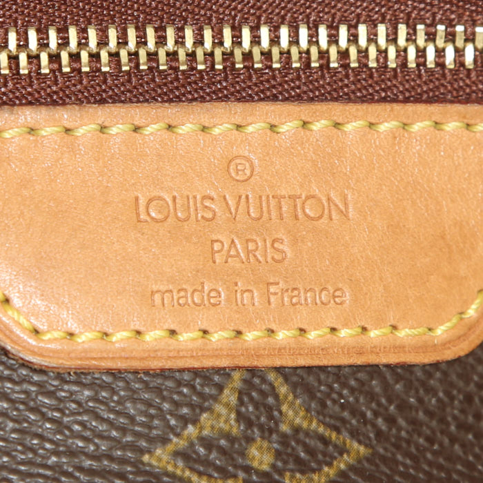 Louis Vuitton Piano shopping bag in monogram canvas and natural leather - Detail D3