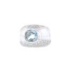 Vintage sleeve ring in white gold,  aquamarine and diamonds - 00pp thumbnail