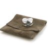 Anello a fascia Vintage in oro bianco,  acquamarina e diamanti - Detail D2 thumbnail