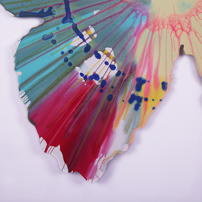 Damien Hirst, "Butterfly Spin", acrylique sur papier, tampon de l'artiste et du musée Pinchuk Art Center, encadré, de 2009 - Detail D2